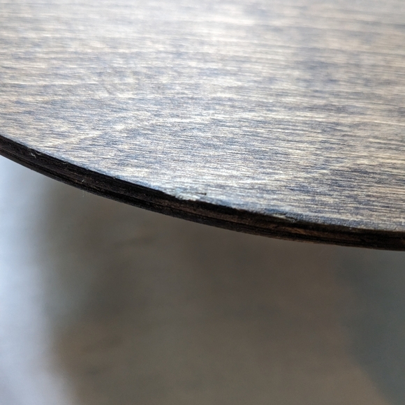 Wooden Door Sign Plaque. Round Brown, White - Picture 3 of 4